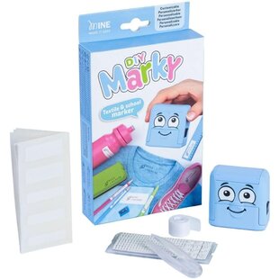 Marky DIY | Stempel mit Tinte | Blau – 3 Zeilen