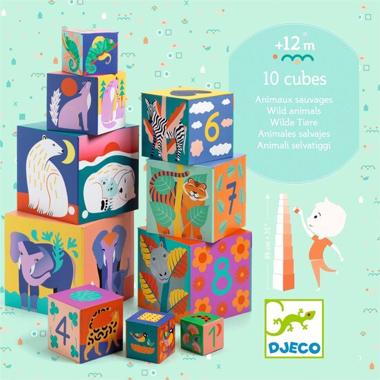 Djeco Djeco stacking blocks wild animals