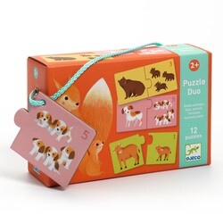 Djeco puzzle duo baby animals 12x 2pcs