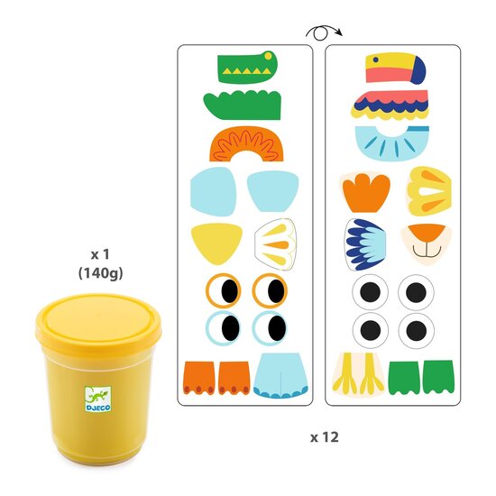 Djeco Djeco Myanimodels Animals modeling clay +18M