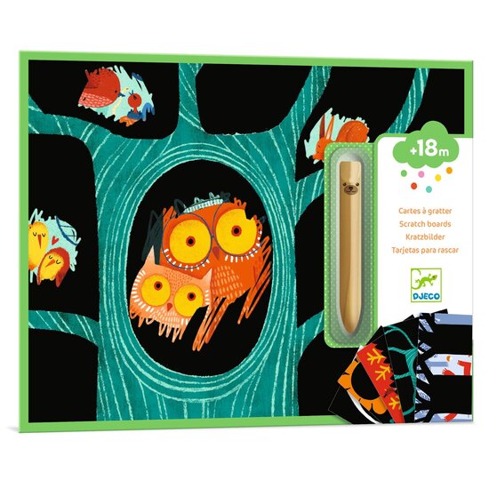 Djeco Cartes à gratter animaux - Djeco +18M