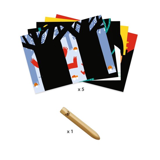 Djeco Cartes à gratter animaux - Djeco +18M