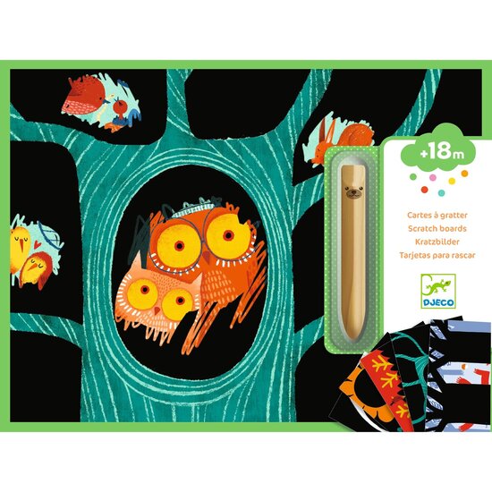 Djeco Djeco kraskaarten dieren +18M