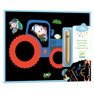 Djeco scratch cards vehicles +18M