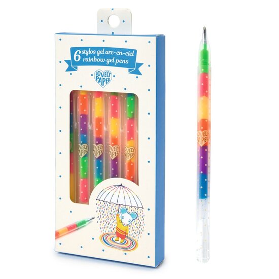 Djeco Djeco regenboog gelpennen set van 6