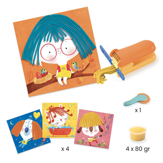 Djeco Djeco Bricolage avec de l'argile Cheveux bouclés et raides