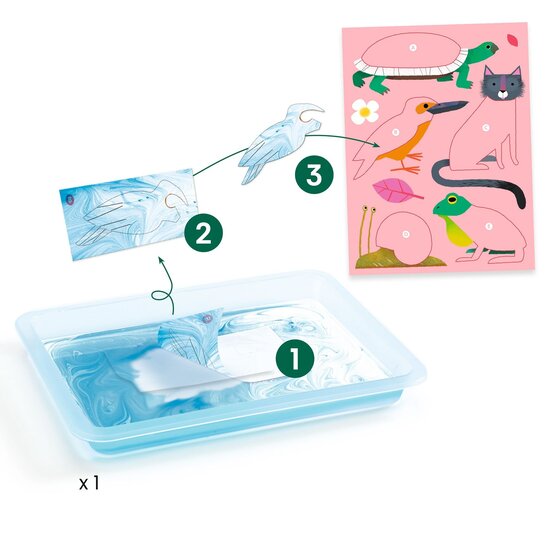 Djeco Djeco | Colourful Marbled Paper