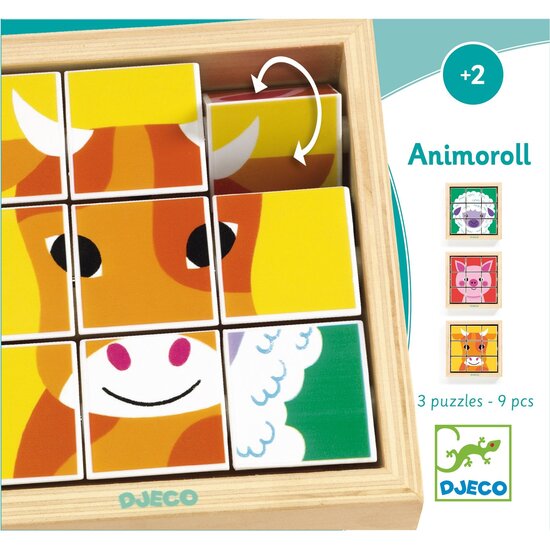 Djeco Puzzle cubes Animoroll - Djeco +2 ans