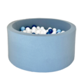Moje Moje | Piscine à balles en coton - Bleu 90x40 cm + Balles