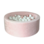 Moje Moje | Piscine à balles en velours doux - Rose clair 90x30 cm + Balles