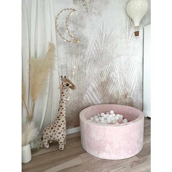 Moje Moje | Ball Pool Soft Velvet - Light Pink 90x40 cm + Balls