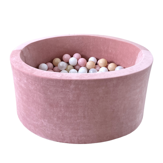 Moje Moje | Ballenbad  Soft Velvet - Raspberry Pink 90x40 cm + Ballen