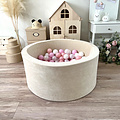 Moje Moje | Ball Pool  Soft Velvet - Ecru 90x40 cm + Balls