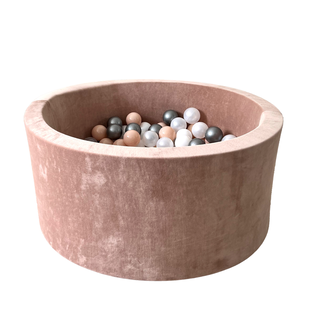 Moje | Ball Pool Soft Velvet - Dark Beige 90x40 cm + Balls
