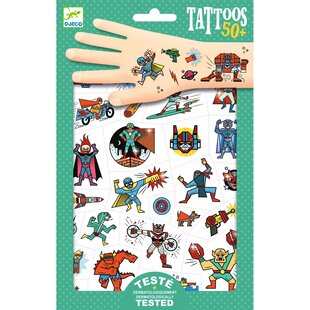 Djeco tattoos Heroes vs Villains +3 yrs