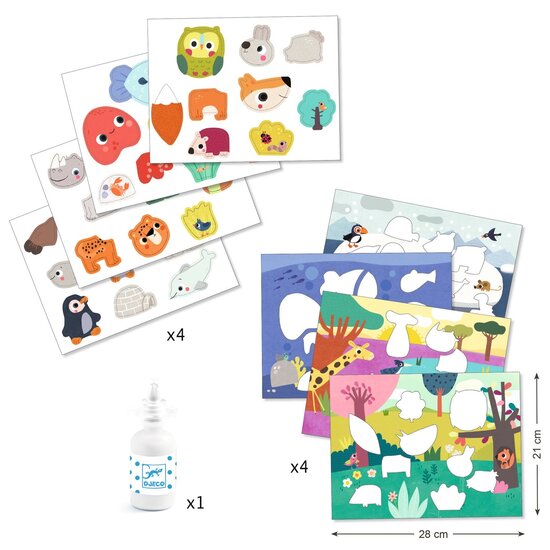 Djeco Djeco craft set collages animals +18M