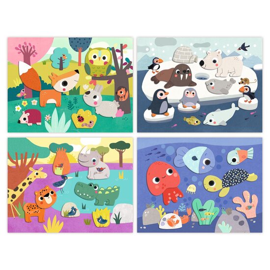 Djeco Djeco craft set collages animals +18M
