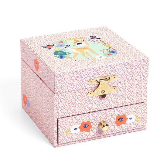Djeco Petite boîte à bijoux - boîte à musique Faon - Djeco