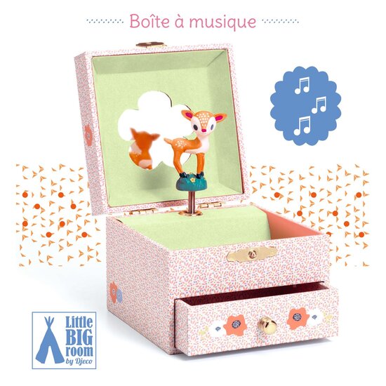 Djeco Djeco mini jewellery box - music box Fawn