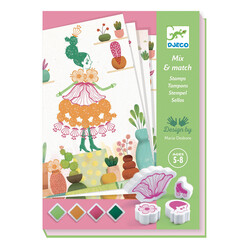 Djeco Mix & Match stamps flower girls +5yrs