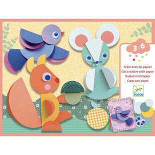 Djeco basteln mit Papier Tiere 3-6 Jahren