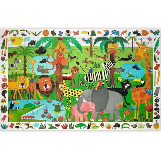 Djeco Djeco puzzle d'observation Jungle +3a 35pcs