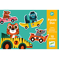 Djeco Djeco puzzel duo racewagens 10x 2st