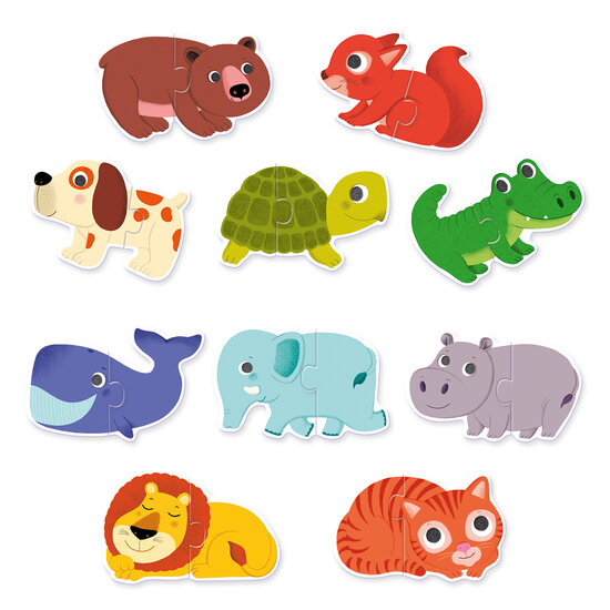 Djeco Djeco puzzel duo dieren 10x 2st