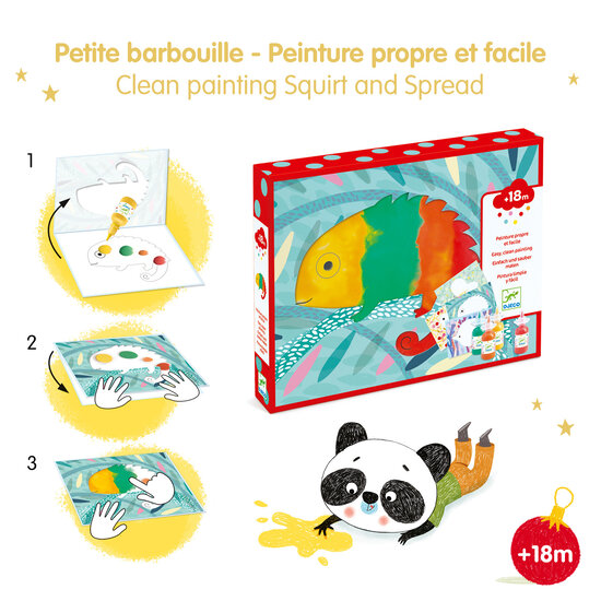 Djeco Peinture propre et facile Petit barbouille - Djeco