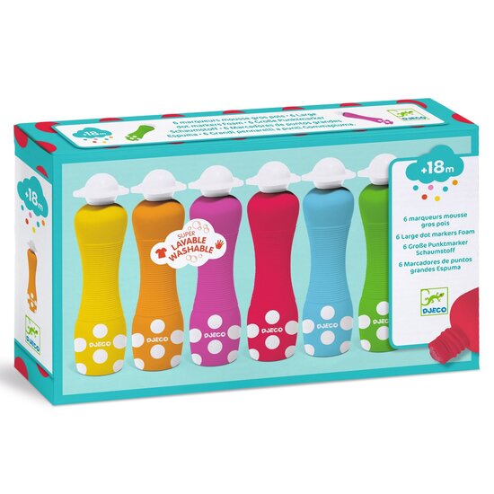 Djeco Stifte mit Schaumstoffspitze 6 Stück - Djeco