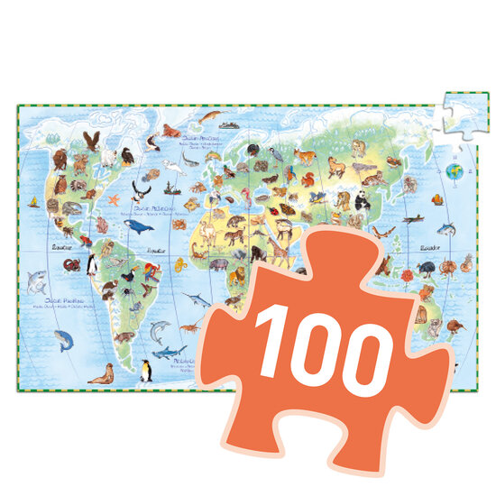 Djeco Djeco puzzle Les animaux du monde 100pcs