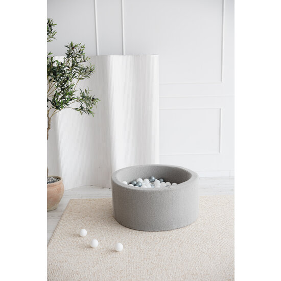 Moje Moje | Ball Pool Bouclé - Grey 90x40 cm + Balls