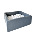 Moje Moje | Ball Pools Square Cotton - Grey 106x106x40 cm + Balls