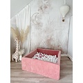 Moje Moje | Ball Pools Square Soft Velvet - Raspberry Pink 106x106x40 cm + Balls