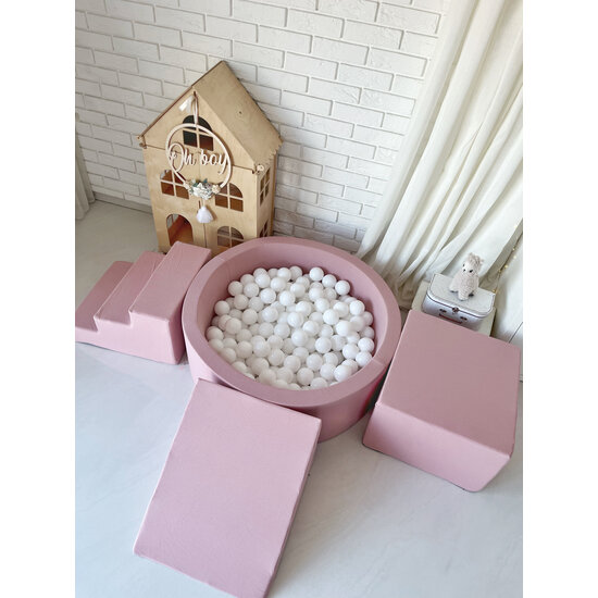 Moje Moje | 3 Elementen + Ballenbad - Cotton Pink 90x30 cm + 200 Ballen