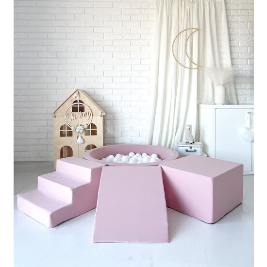 Moje Moje | 3 Elementen + Ballenbad - Cotton Pink 90x30 cm + 200 Ballen