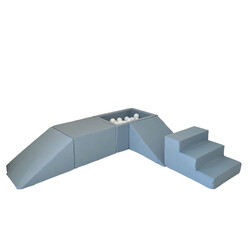 Moje | Baumwolle 4 Elemente + Bällebad - Blau 65 x 35 x 30 cm + 100 Bälle