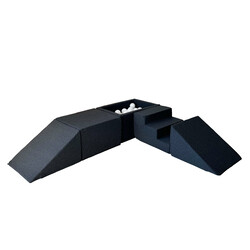 Moje | Cotton 4 Elements + Ball Pool - Graphite 65x35x30 cm + 100 Balls