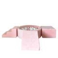 Moje Moje | 3 Elementen + Ballenbad - Soft Velvet Light Pink 90x30 cm + 200 Ballen