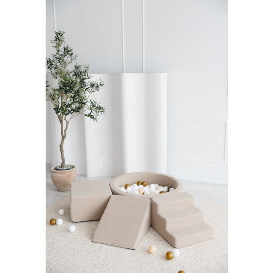 Moje Moje |  3 Elements + Ball Pool - Bouclé Beige 90x30 cm + 200 Balls