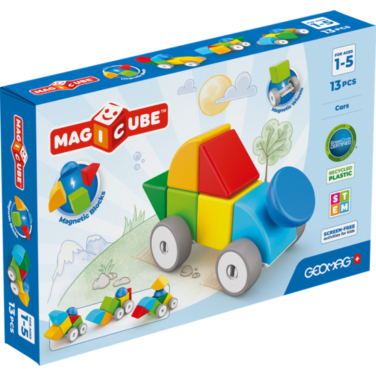 Geomag Geomag | Magicube Blokken Gerecyclede Auto's 13 Stuks