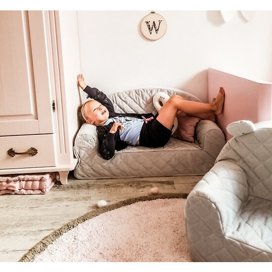 Baby Steps Baby Steps | Kindersofa Velvet Grey
