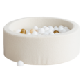 Moje Moje | Bällebad Bouclé - Creme 90x30 cm + Bälle