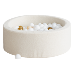 Moje | Piscine à balles Bouclé - Créme 90x30 cm + Balles