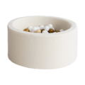 Moje Moje | Bällebad Bouclé - Creme 90x40 cm + Bälle