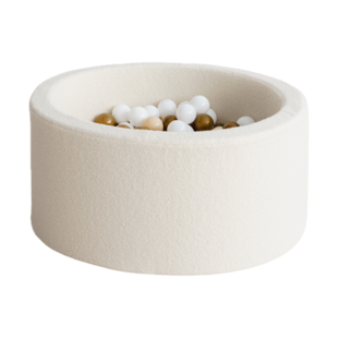 Moje | Piscine à balles Bouclé - Créme 90x40 cm + Balles