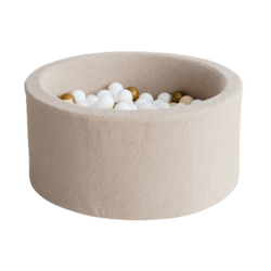Moje | Bällebad Bouclé - Beige 90x40 cm + Bälle