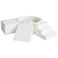 Moje Moje |  3 Elements + Ball Pool  - Bouclé White 90x30 cm + 200 Balls
