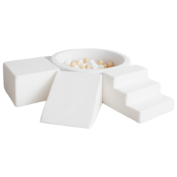 Moje | 3 Elements + Ball Pool - Bouclé White 90x30 cm + 200 Balls