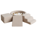 Moje Moje |  3 Elements + Ball Pool - Bouclé Beige 90x30 cm + 200 Balls